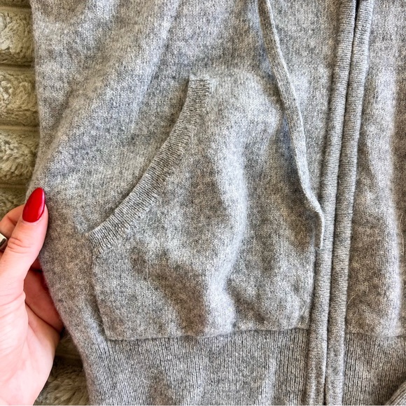 White + Warren 100% Cashmere Full Zip Hoodie- XS-M - Picture 3 of 9